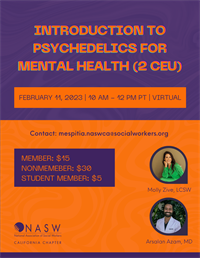 Introduction to Psychedelics for Mental Health (2 CEU)